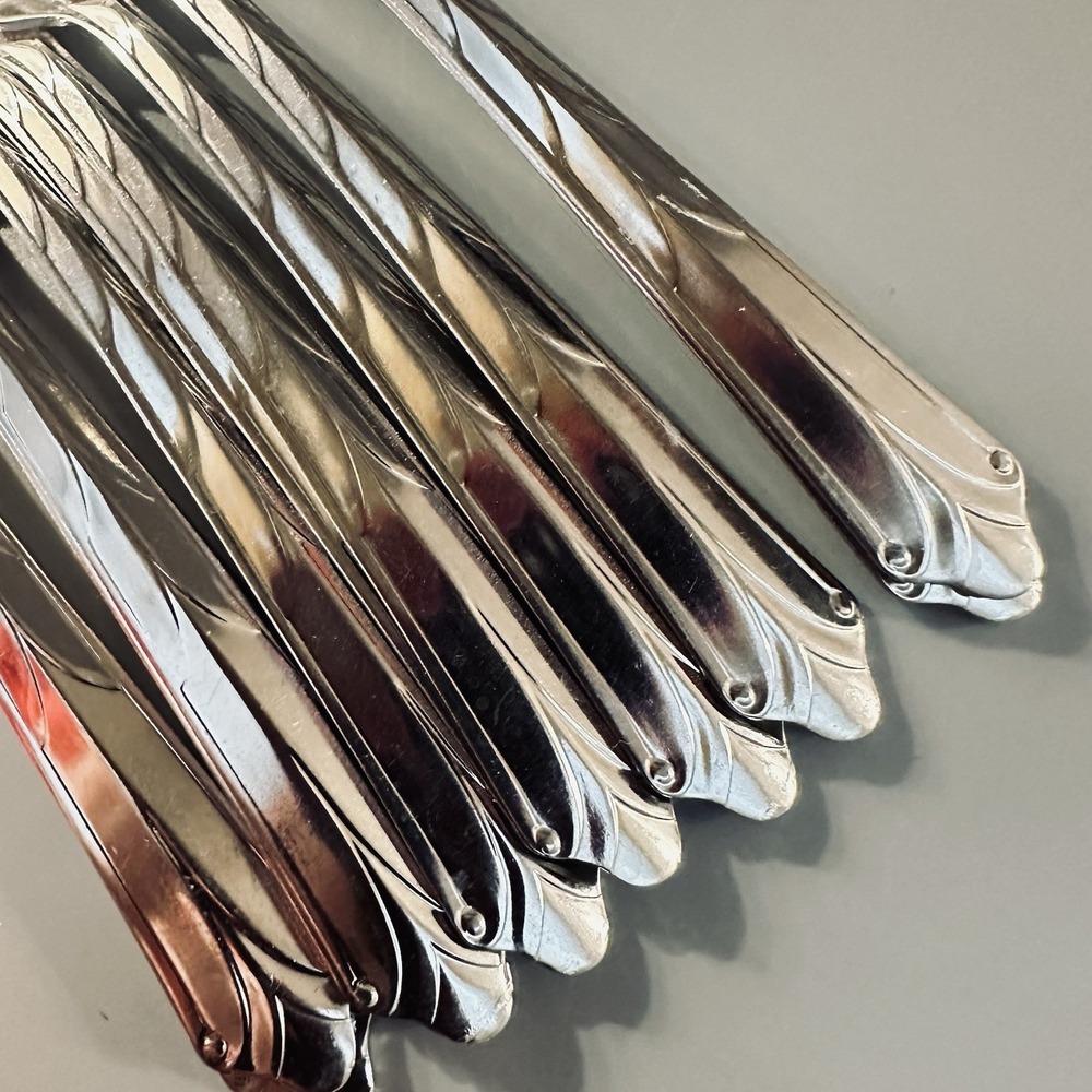12 Vtg Ekco Stainless DINNER Forks Kenilworth Flatware Fork Set of 12 - Picture 8 of 9